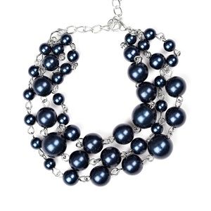Navy Pearl Bracelet